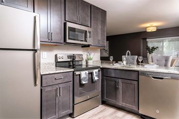 Espresso colored cabinetry